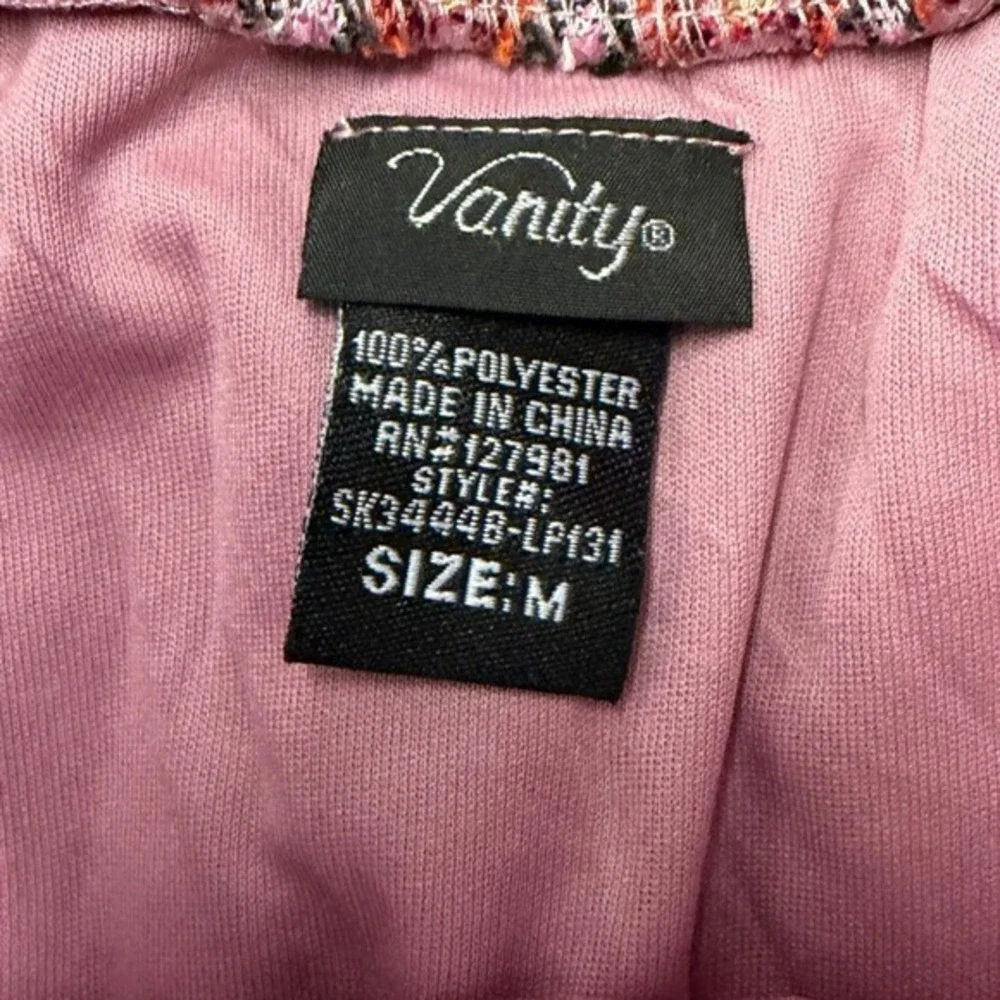Vanity Y2K Festival Boho Medium‎ Barbiecore Pink Multicolor Tiered Mini Skirt